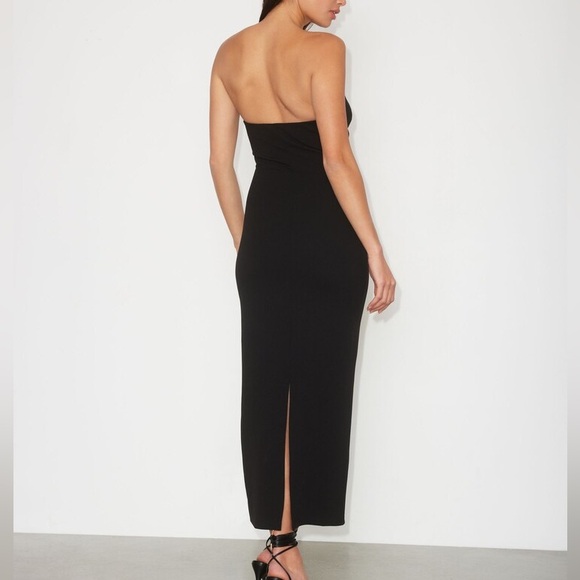 Black Strapless Midi Dress / Size XS - Picture 3 of 6